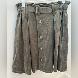 Mayoral Corduroy A-Line Skirt in Olive for fashionable girls